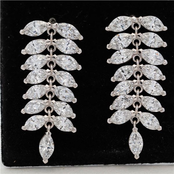 14KWG 4.75ctw Lab Grown Diamond Earrings