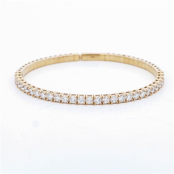 14KYG 3.60ctw Lab Grown Diamond Bangle Bracelet