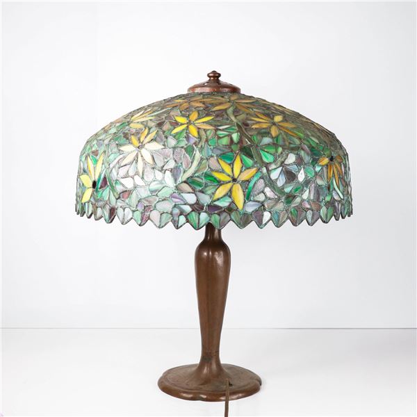 Unique Studios leaded lamp on a Handel base