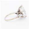 Image 3 : 4.9 gram 14KWG Solitaire Ring with Pear Cut Colorless Stone