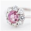 Image 6 : Pt950 1.20ct Spinel & 0.82ctw Diamond Cluster Ring, 6.75 w/Report