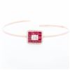 Image 1 : 14KRG 2.56ctw Ruby & Diamond Open-Cuff Bangle