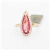 Image 5 : 18KYG 3.01ct Transparent Pinkish Red Ruby & 0.62ctw Diamond Ring, 6.25