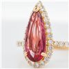 Image 6 : 18KYG 3.01ct Transparent Pinkish Red Ruby & 0.62ctw Diamond Ring, 6.25