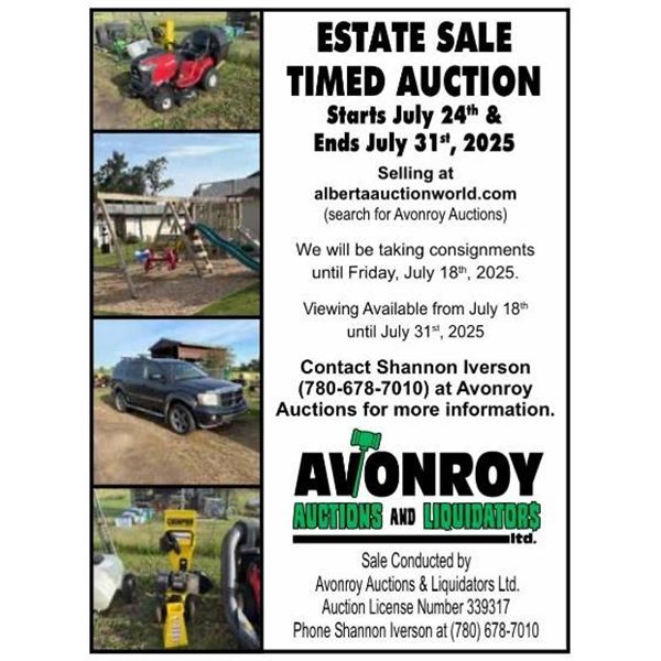 General Information - Upcoming Auction