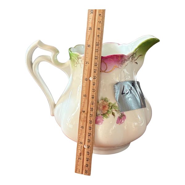 WATER PITCHER WITH ROSE PATTERN