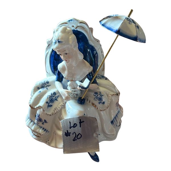 LADY FIGURINE WITH UMBRELLA
