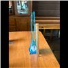 Image 1 : GLASS ART - TALL BLUE VASE