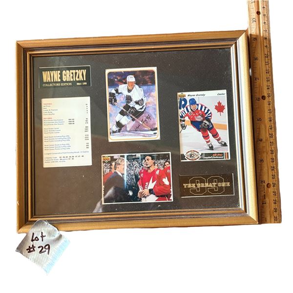 WAYNE GRETZKY CARDS FRAMED COLLECTORS EDITION