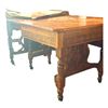 Image 2 : LARGE ANTIQUE OAK TABLE ON WHEELS
