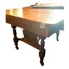 Image 3 : LARGE ANTIQUE OAK TABLE ON WHEELS
