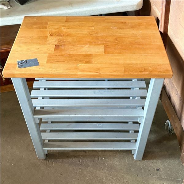 BUTCHER BLOCK SMALL TABLE / STAND