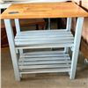 Image 2 : BUTCHER BLOCK SMALL TABLE / STAND