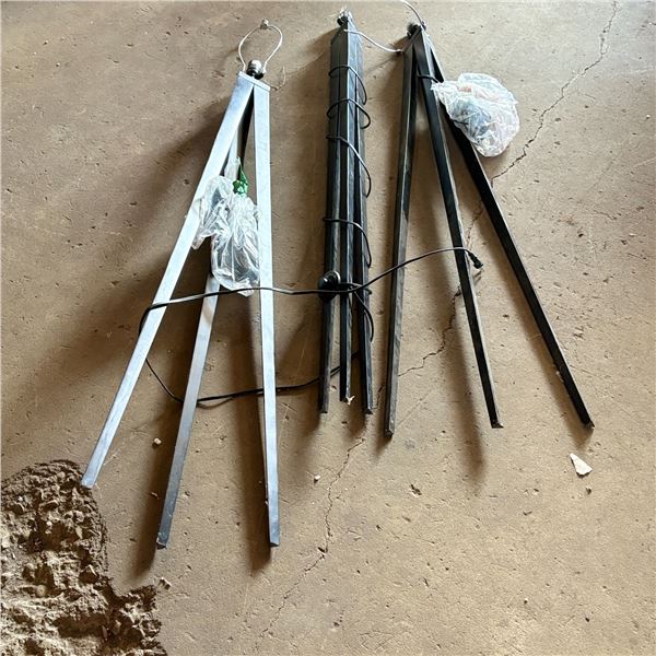 LOT OF 3 TRIPOD FLOOR LAMPS
