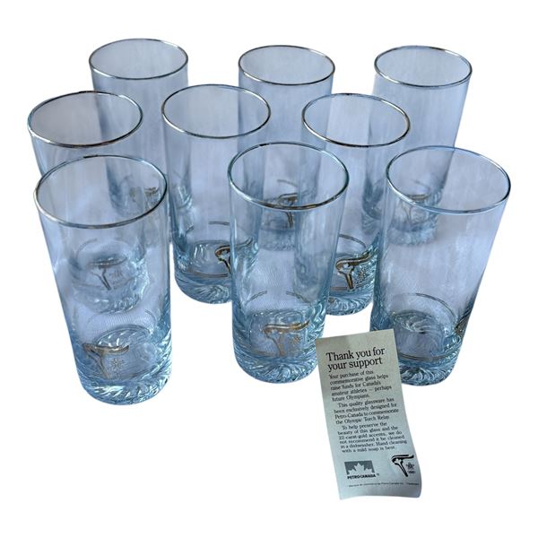 1988 CANADA OLYMPIC GAMES - LOT OF TALL WATER TUMBLERS