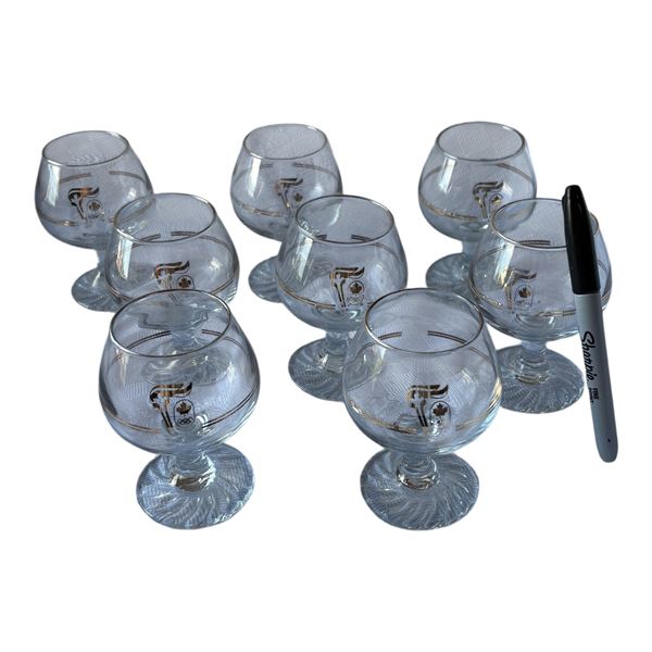 1988 CANADA OLYMPIC GAMES - LOT OF BRANDY GLASSES