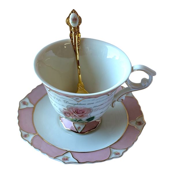 BRADFORD EDITIONS - MY DAUGHTER MY FRIEND TEACUP & SAUCER