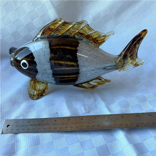 HQT HOME DESIGN GLASS ART - 2-COLOR FISH