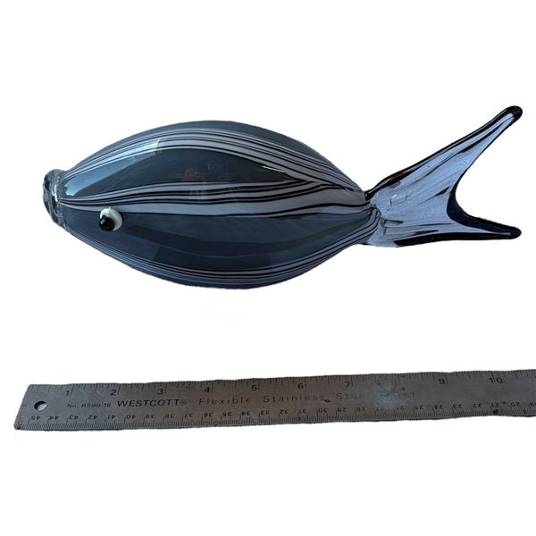 GLASS ART - HAND BLOWN STRIPED FISH