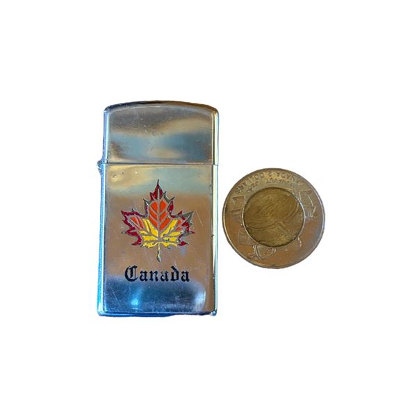 SILVER CANADA MAPLE LEAF LIGHTER