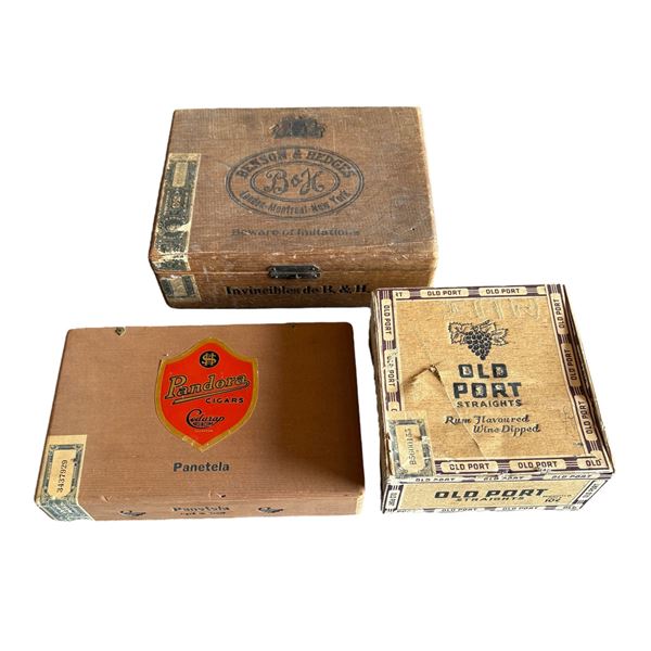 LOT OF 3 CIGAR BOXES
