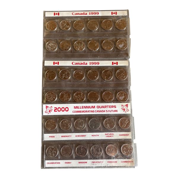 LOT OF CANADIAN MILLENNIAL QUARTERS / COINS SETS