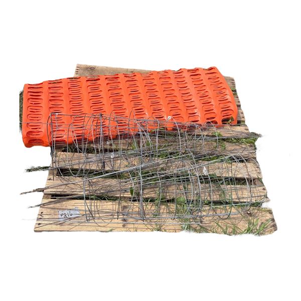 SNOW FENCE AND TOMATO CAGES