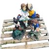 Image 1 : LOT OF 3 LAWN ORNAMENTS WITH PEOPLE