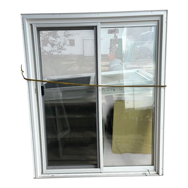 MCLEOD WINDOWS - NEW WHITE SLIDING PATIO DOOR VINYL FRAME