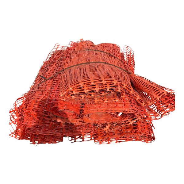 PALLET OF USED ORANGE SNOW FENCE