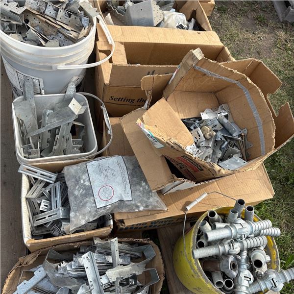 PALLET OF FRAMING BRACKETS AND HANGERS