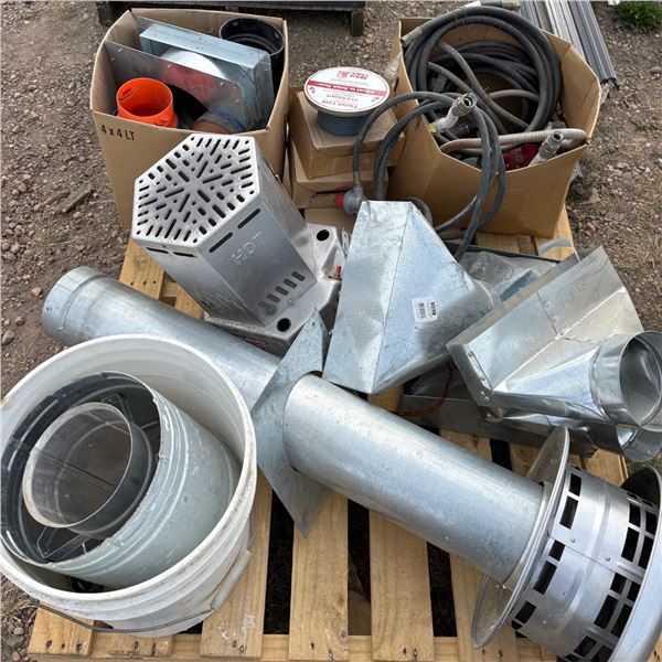 PALLET OF VENTING AND DUCTING
