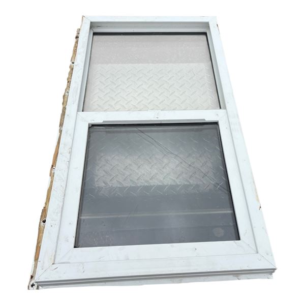 LOT OF 4 WHITE VINYL FRAME WINDOWS