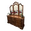 Image 1 : VICTORIAVILLE INDUSTRIES - LARGE DRESSER WITH TRIPLE MIRRORS