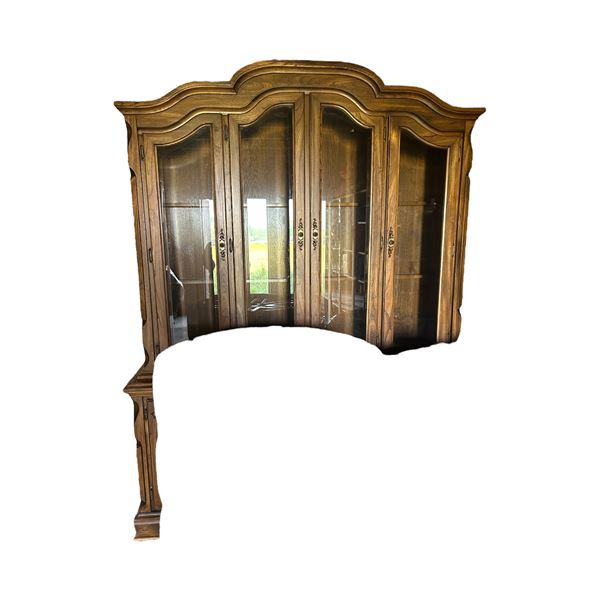 LARGE OAK CHINA CABINET