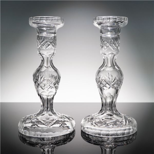 Pair of Waterford Crystal Candlesticks