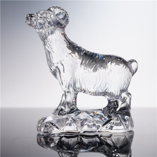 Baccarat Crystal Zodiac 2014 Ram Figurine with Box