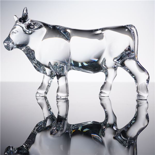 Baccarat Crystal Bull Figurine