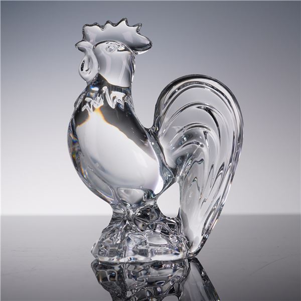 Baccarat Crystal Rooster Figurine