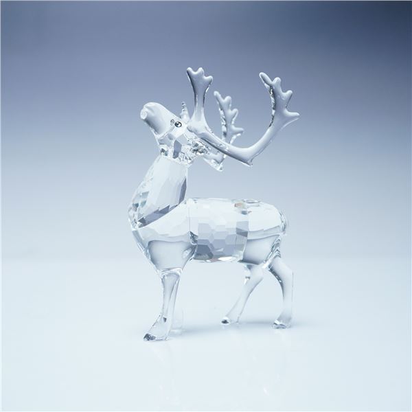 Swarovski Silver Crystal Figurine, Reindeer