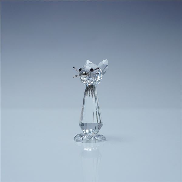 Swarovski Silver Crystal Figurine, Replica Cat