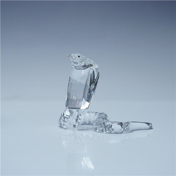 Swarovski Silver Crystal Figurine, Cobra Snake