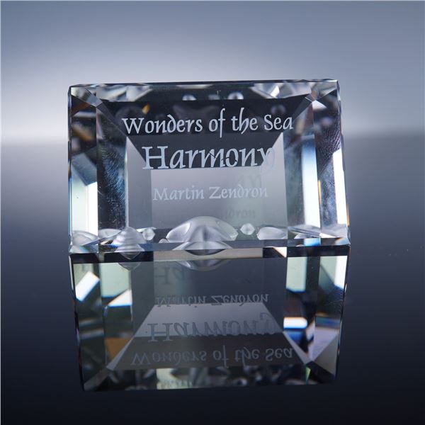 Swarovski Crystal Plaque, Wonders of the Sea Harmony 2005 with Box