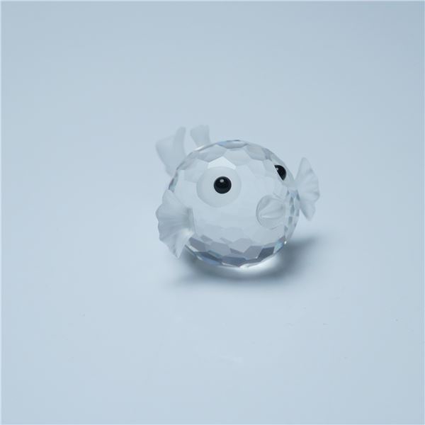 Swarovski Silver Crystal Figurine, Small Blowfish