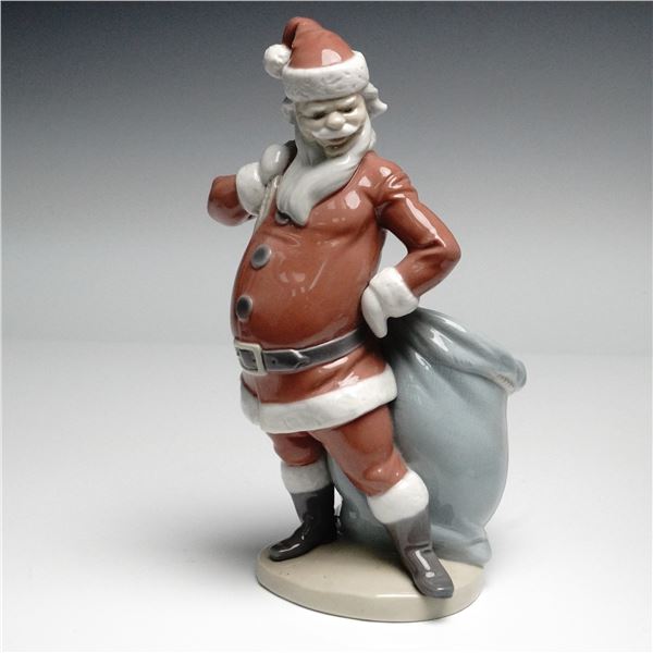 Rare Lladro Porcelain Figurine, Santa Claus w/ No Toys in Sack 1004904