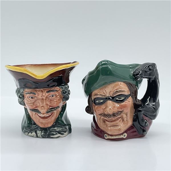 2pc Royal Doulton Character Jugs, Dick Turpin D6535 & D5618