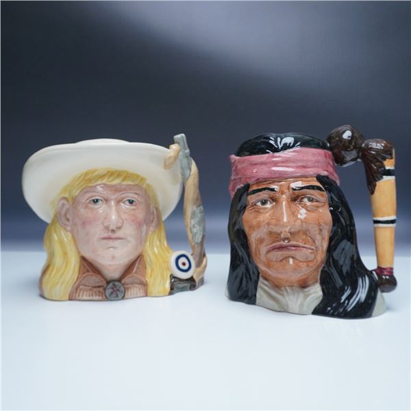 2pc Royal Doulton Character Jugs, The Wild West Collection