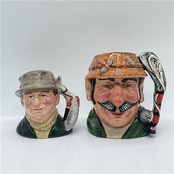 Pair of Royal Doulton Small Character Jugs, The Anglers
