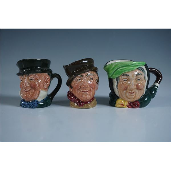 3pc Royal Doulton Miniature Character Jugs