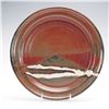 Image 1 : Studio Art Pottery Plate with Rust and Cream Glaze
